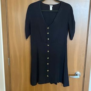 Black button down dress